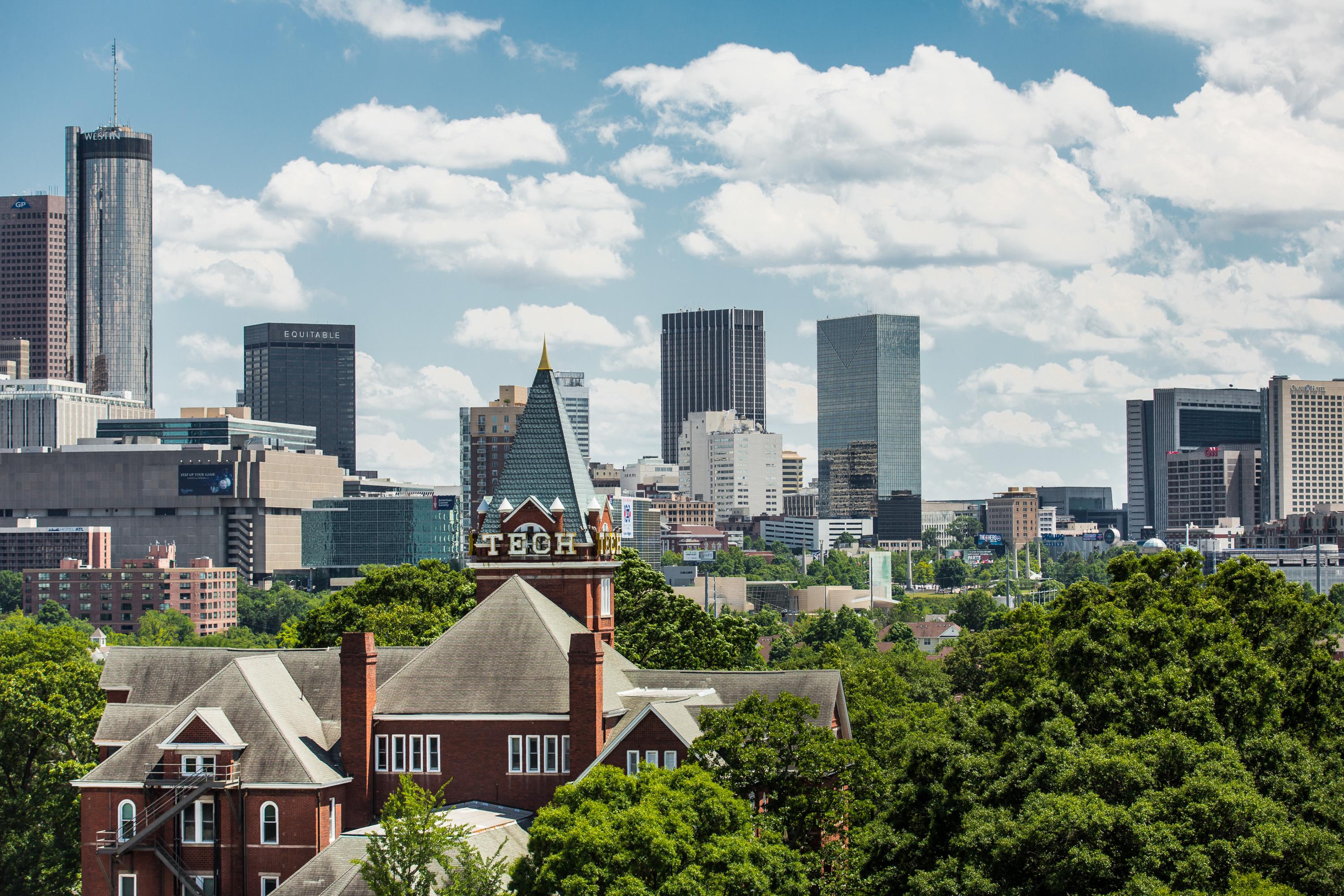 Georgia Tech and Atlanta skyline