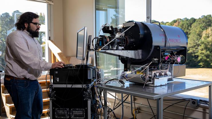 <p>GTRI Research Engineer Rich Cohen is another member of the Bullet Time team (Credit: Sean McNeil, GTRI)</p>