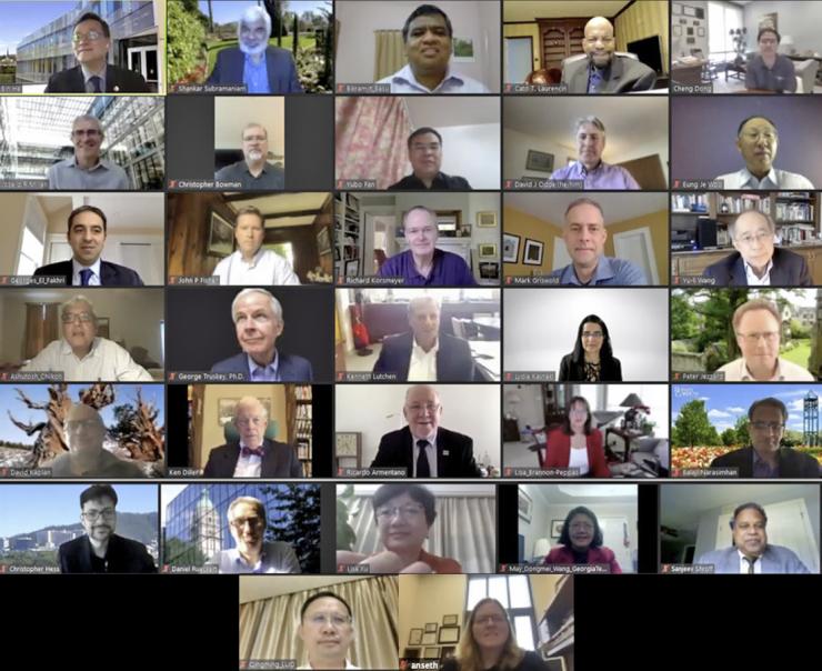 <p>The 2020 IAMBE Fellows gather for a virtual meeting.</p>