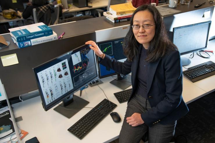 Georgia Tech Professor Hang Lu is excited by the potential of this tool to be crowdsourced, so other researchers working on teh same problem can share insights. (Photo credit: Christopher Moore, Georgia Tech)