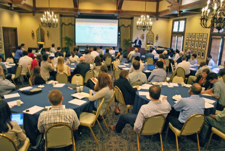 <p>Cancer researcher Carl June, one of TIME magazine's 100 most influential people, influences a room full of scientists and engineers during the REM retreat.</p>