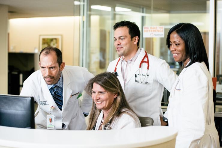 <p>Generic health-IT photo of Piedmont Healthcare workers. Credit: Piedmont Healthcare. Press handout for covering Piedmont Healthcare stories.</p>