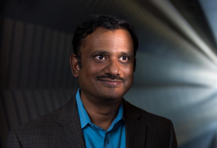 <p>Krishnendu Roy, Robert A. Milton Chair and professor in the Wallace H. Coulter Department of Biomedical Engineering at Georgia Tech and Emory University, is leading the new cell manufacturing initiative. (Credit: Rob Felt)</p>