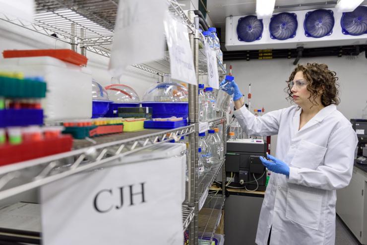 <p>Associate professor Raquel Lieberman in her cool room at Georgia Tech. Credit: Georgia Tech / Rob Felt</p>