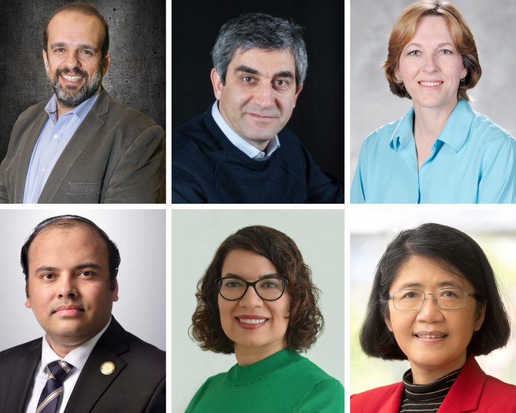 <p>2022 IEEE Fellows. Top row (l-r): Ghassan AlRegib, Levent Degertekin, Bonnie Ferri. Bottom row (l-r): Arijit Raychowdhury, Maryam Saeedifard, May Dongmei Wang.  </p>