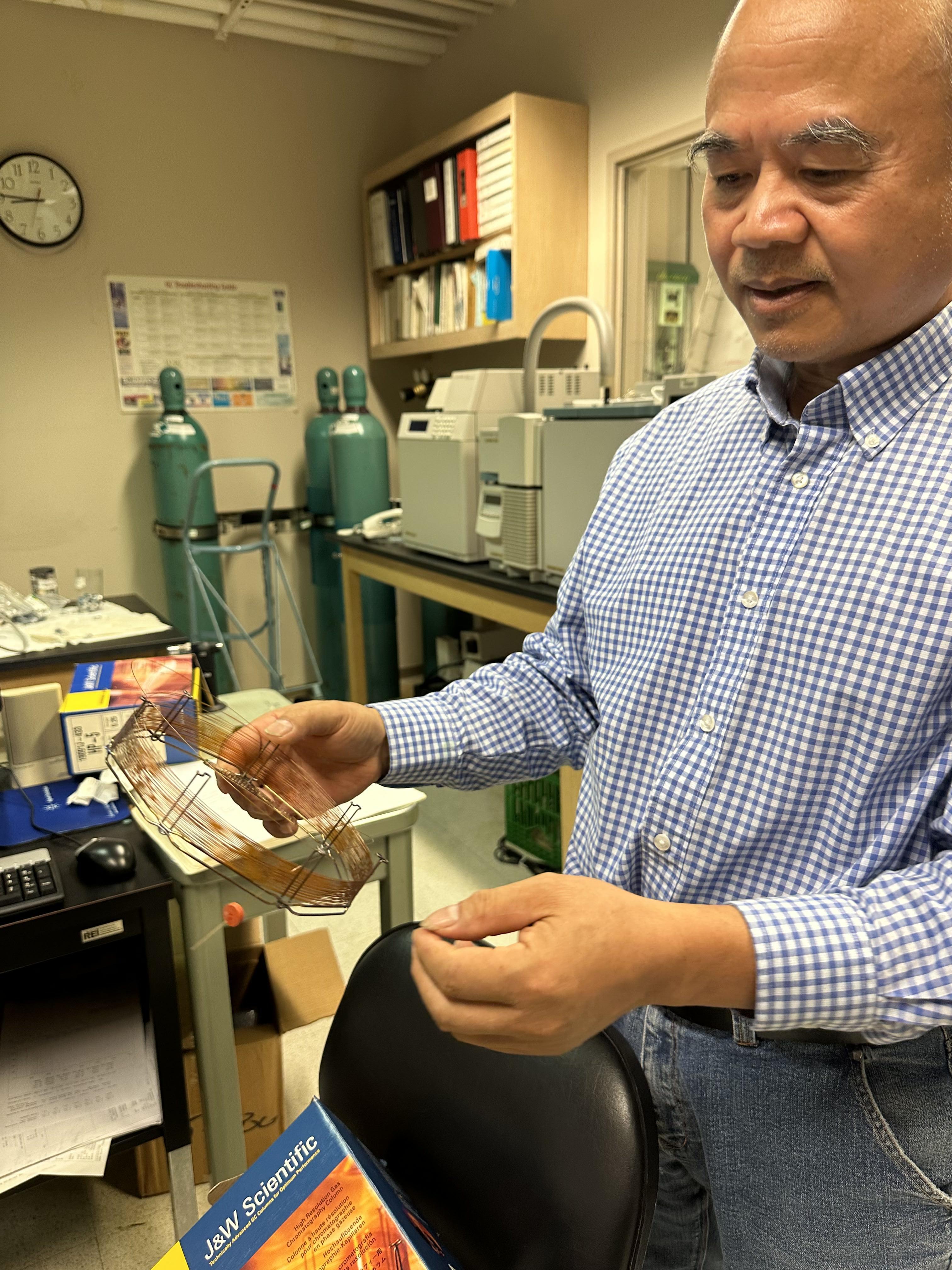 Rallming Yang, Senior Research Scientist and head of the Chemical Analysis Lab explains how FTIR Spectrometer works at the RBI Chemical Analysis Lab