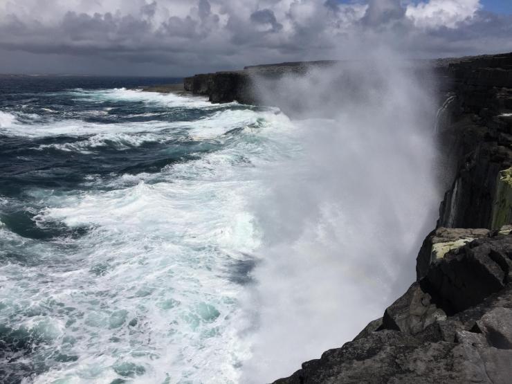 <p>Waves crashing against the Irish coast. (Credit: Frederic Dias)</p>