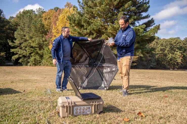 <p>Until now, detecting and measuring infrasound – low-frequency noise that is inaudible to humans and generated by tornadoes, explosions and other sources – has been challenging. But GTRI researchers are changing that.</p>