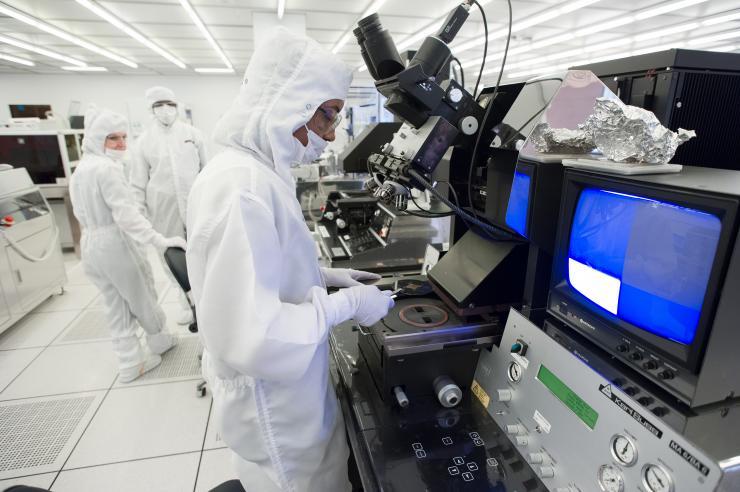 <p>Georgia Tech has been chosen as the Coordinating Office for the National Nanotechnology Coordinated Infrastructure (NNCI) program. Shown are clean room facilities in the Marcus Nanotechnology Building at Georgia Tech.</p>