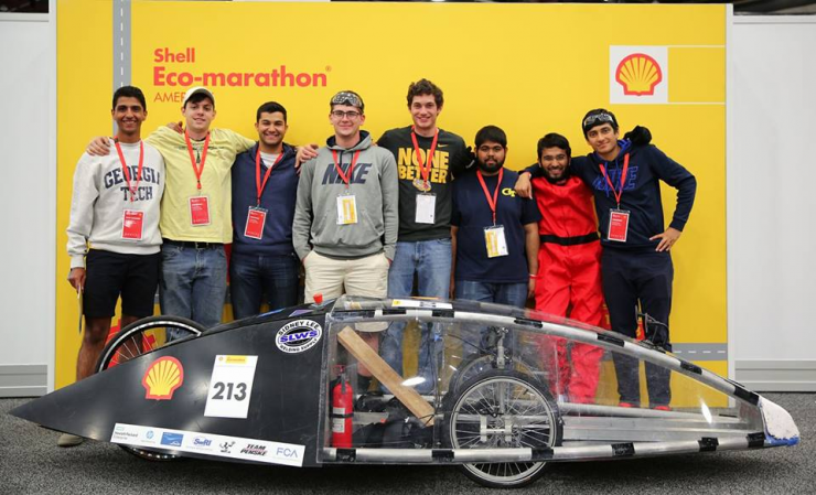 <p>(L-R): Vivek Sandhu, Robert Patterson, Nicholas Rahaim, Hunter Johnston, Andrew Hall, Zafar Alam, Mohammed Aamir (Chief Engineer and Driver), Shaji Ul-Islam</p>