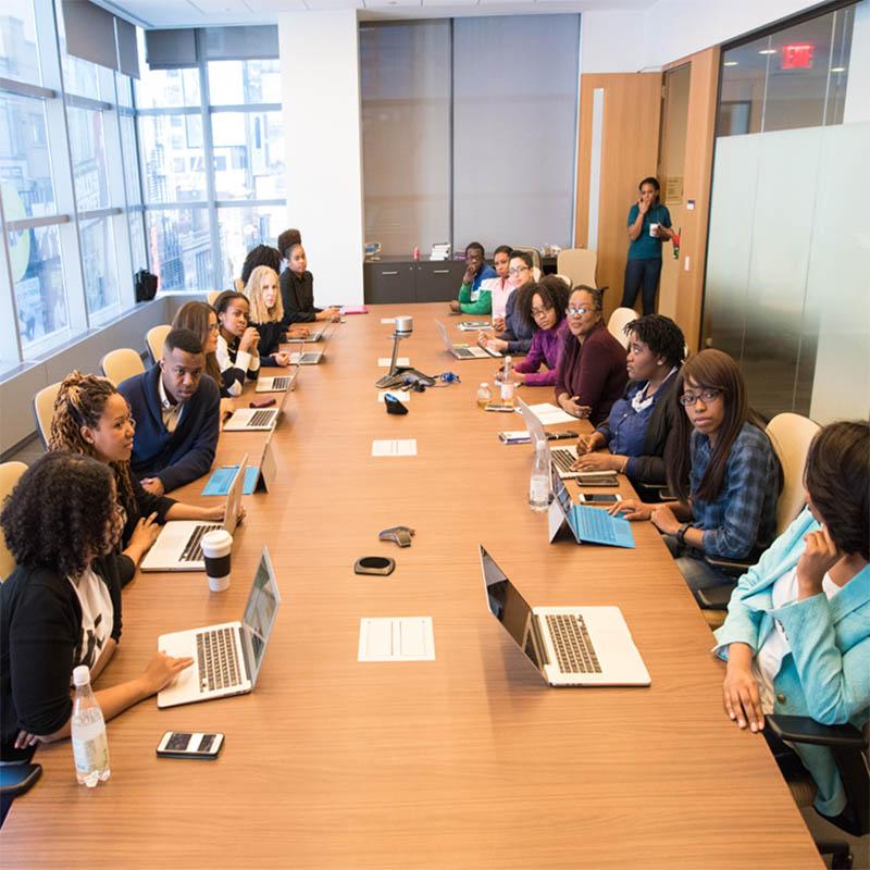 people around conference table